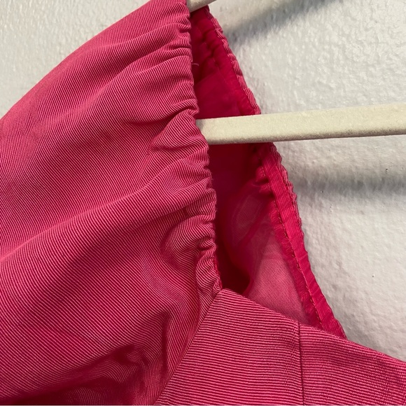 Alice + Olivia Joslyn Puff Sleeve Cropped Top in Wild Pink Size 2 - Picture 5 of 14